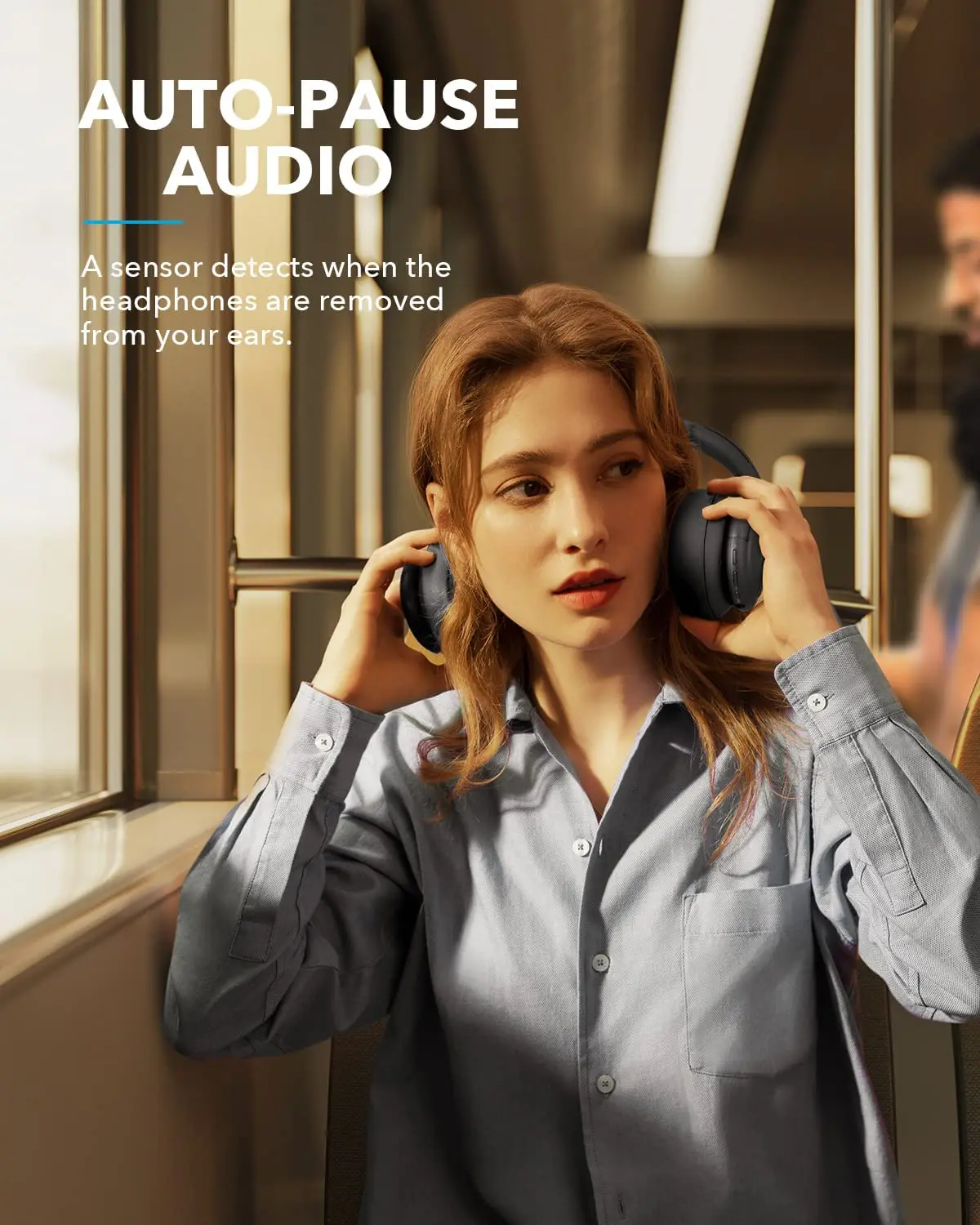 Soundcore by Anker Life Q35 Multi Mode Active Noise Cancelling wireless bluetooth Headphones, Hi-Res, 40H Playtime, Clear Calls images - 6