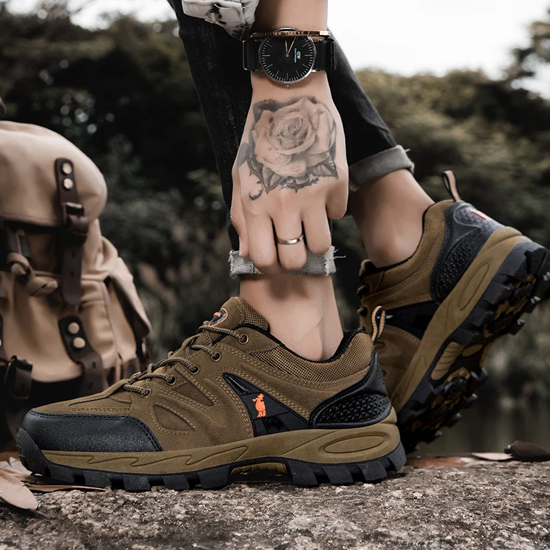 Мужские кроссовки на шнуровке походная обувь уличные треккинговые ботинки Montain