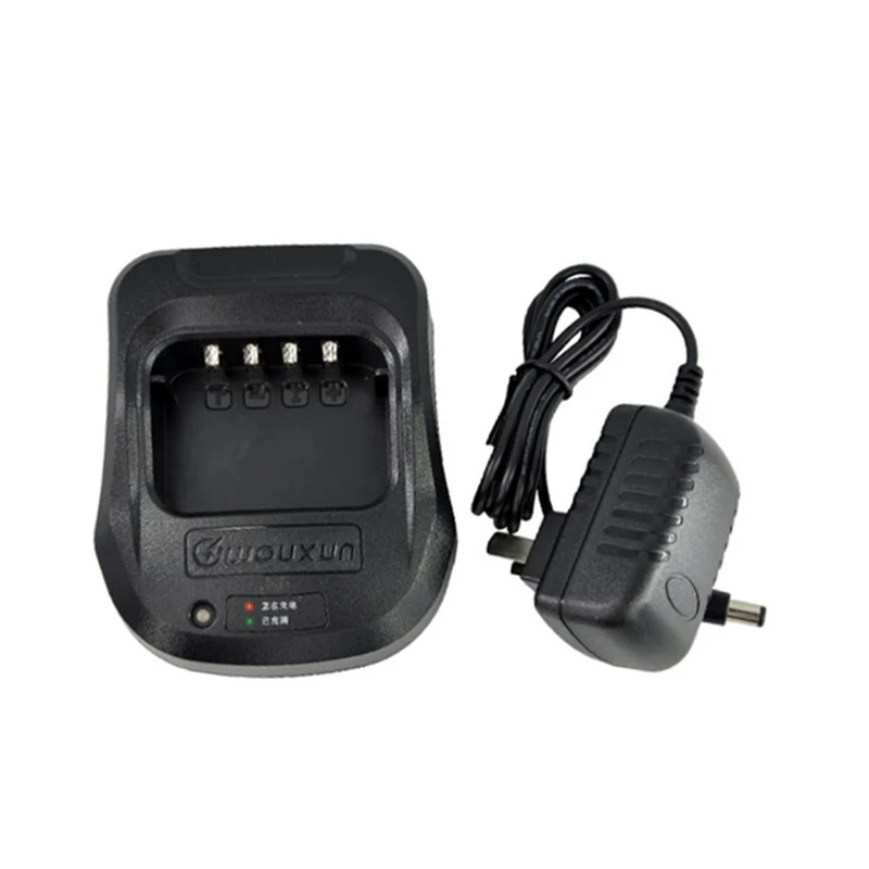 Original WOUXUN KG-UV9D Desktop Charger with US/EU AC Power Supply Adapter for KG-UV9D KG-UV9D Plus UV9DPlus Walkie Talkie