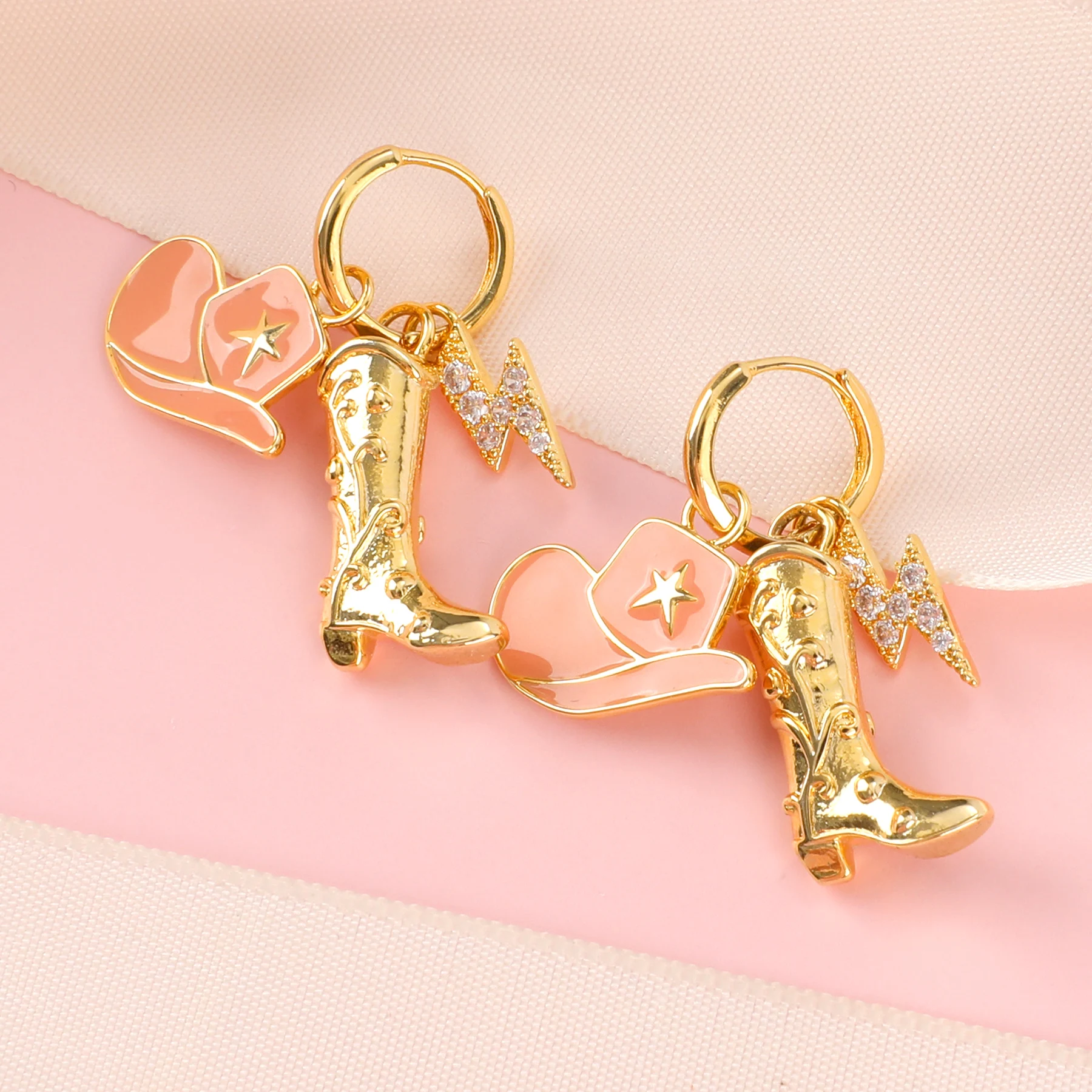 Makersland Золотые серьги в западном стиле для женщин модные ювелирные изделия