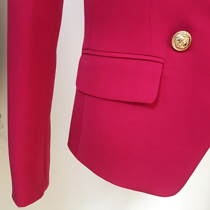 HIGH QUALITY Newest 2023 Designer Blazer Women's Collar Buttons Double Breasted Metal Buttons Blazer Outer Wear