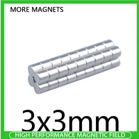 50100200300500pcs 3x3 mm search minor disc magnet 3mmx3mm bulk small round magnets 3x3mm neodymium round n35 strong magnets