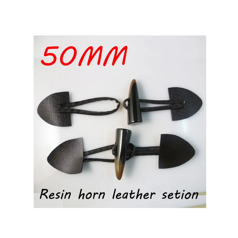 

3 Set 50MM Resin Horn BUTTON GARMENT Toggles Sewing Buttons Clothing Accessory WHB-017X
