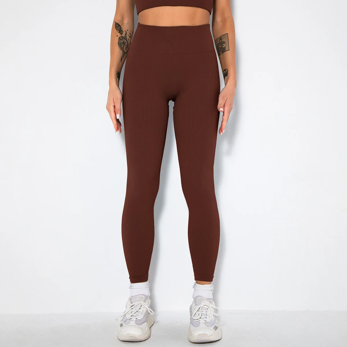 Ribbed Yoga Leggings Women Sports Pants Tights Seamless Sport Femme Gym Leggins Workout Fitness Pants Athletic Wear