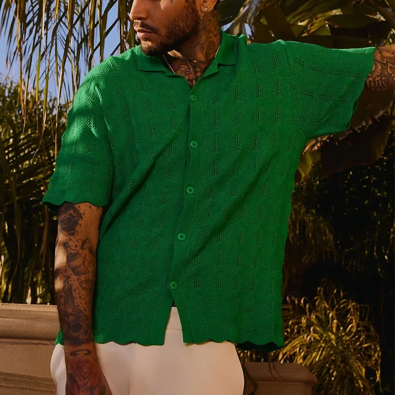 Повседневная мужская трикотажная футболка с коротким рукавом свободная посадка