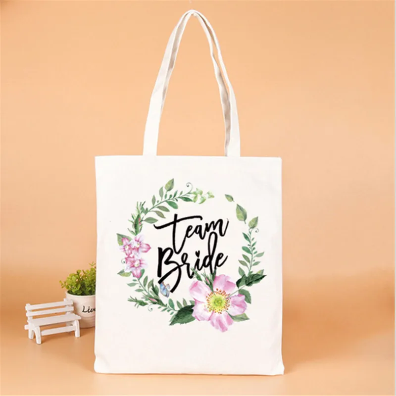 Хлопковая Льняная сумка-тоут Bride To Be подарочная сумочка с надписью для невесты