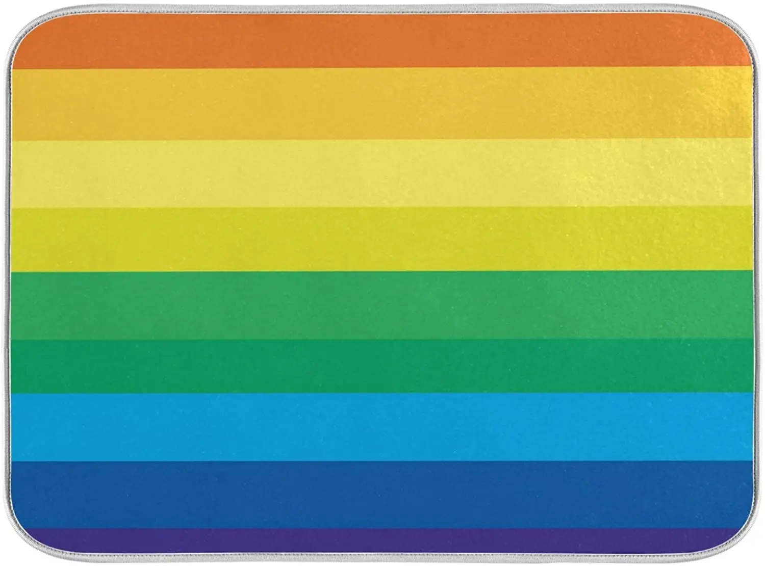 

Dish Drying Mat for Kitchen Striped Rainbow Absorbent Heat Resistant Dishes Drainer Pad 18 x 24 Inch