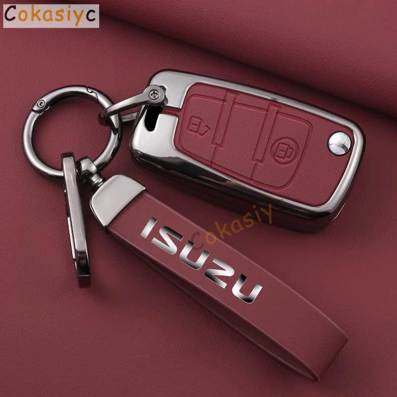 Кожаный чехол для дистанционного ключа автомобиля защитный Isuzu New MU-X X Series DMAX D-Max