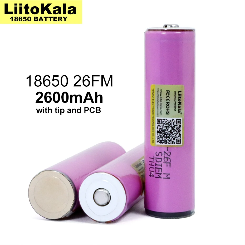 

3.7v/4.2v 18650 2600mah ICR18650-26FM placa de proteção recarregável do pwb da bateria de lítio para a lanterna elétrica