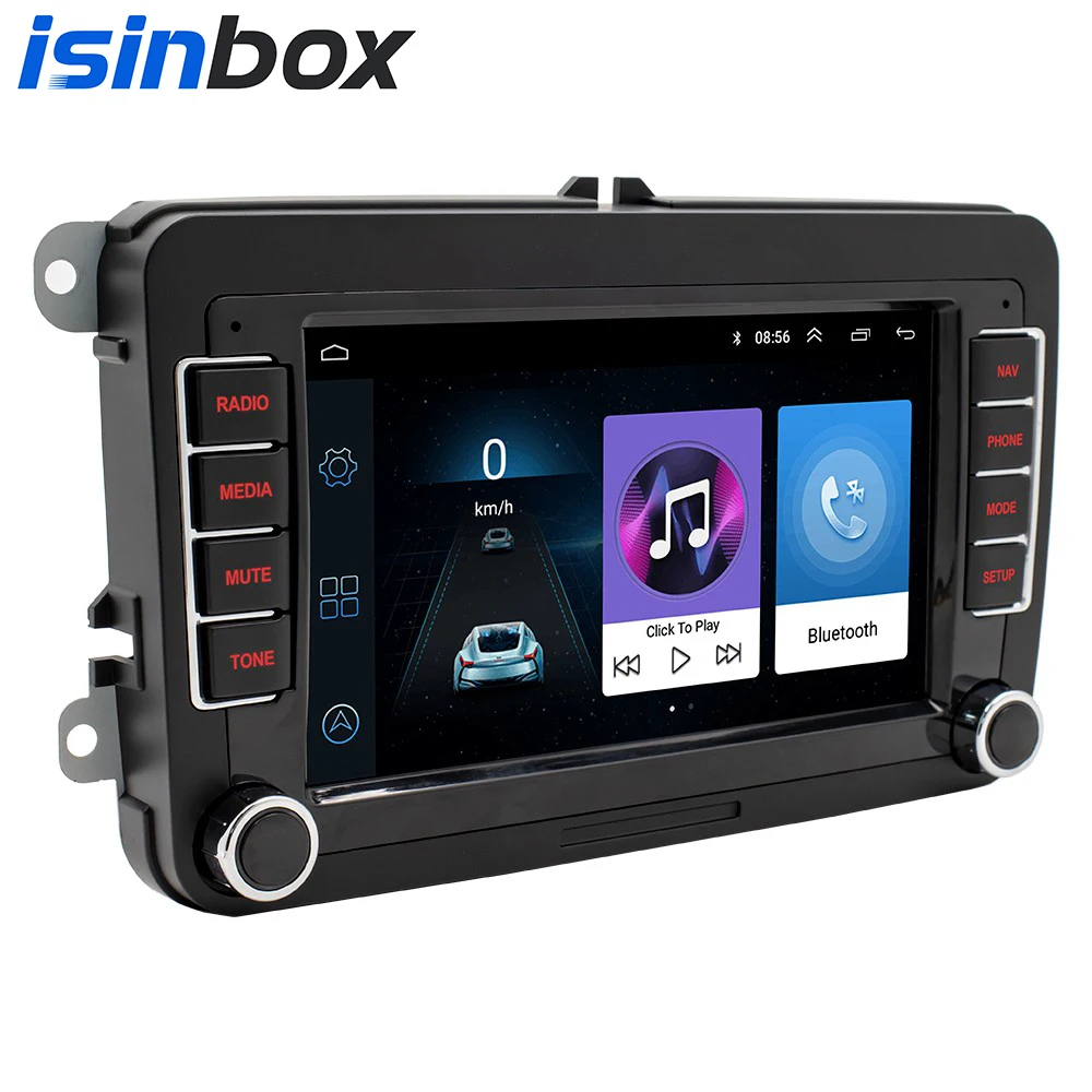 

2 Din Car Radio Stereo 7" HD Android 10.1 Quad Core Head Unit MP5 2DIN For VW Tiguan Touran Caddy Jetta Polo Passat