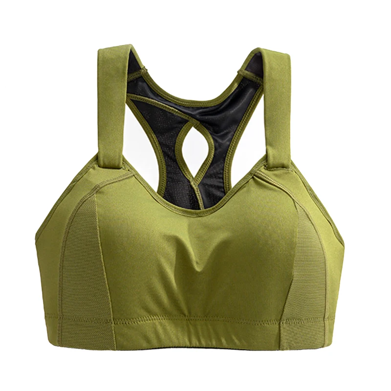 High Impact Sports Bra for Women Full Coverage Front Adjustable Lightly Padded Wire Free Underwear 34 36 38 40 42 B C D E F G H