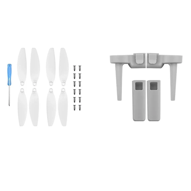 

White Propeller And Landing Gear Stand For Dji Mini 2 Replacement Propeller Set Drone Accessories