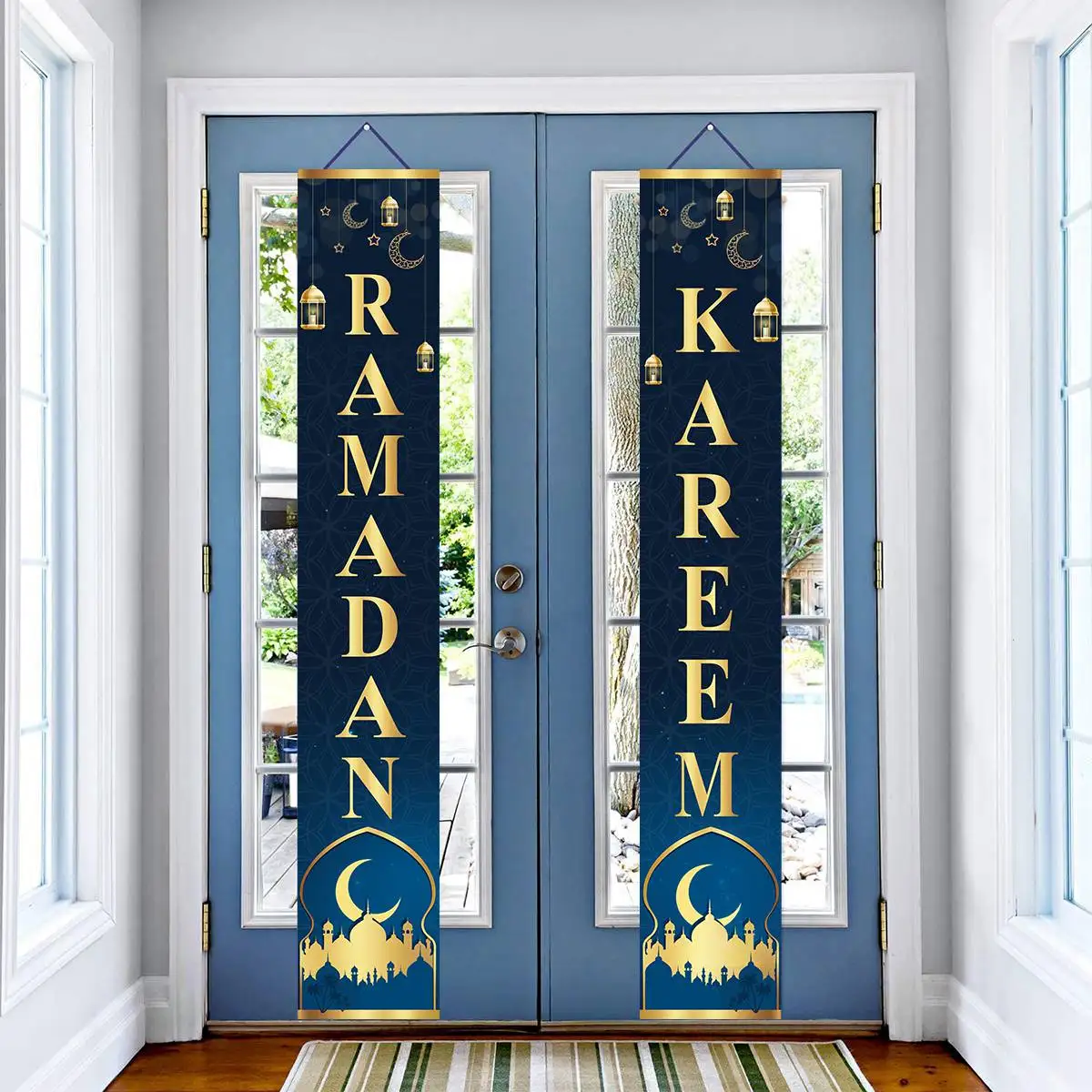 

Eid Mubarak Door Banner Ramadan Decorations for Home Ramadan Kareem Islamic Muslim Party Decor Eid Al Adha Gifts 2023