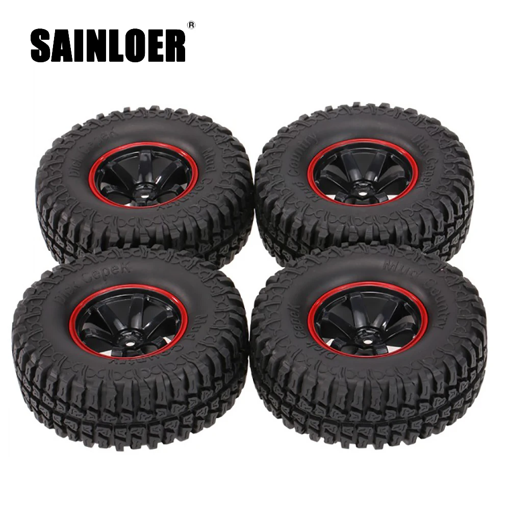 

Комплект резиновых и пластиковых колес SAINLOER 1:10 RC Rock Crawler 1,9 дюйма для Axial SCX10 Tamiya CC01 D90 TF2