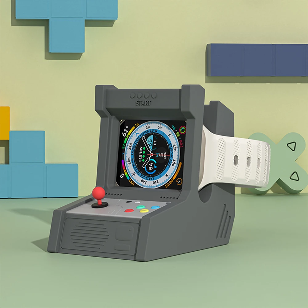 Silicone Charger Stand For Apple Watch Ultra 49mm 8 7 41mm 45mm Charging Dock Holder Gaming machine For Iwatch series 6 5 4 3 2