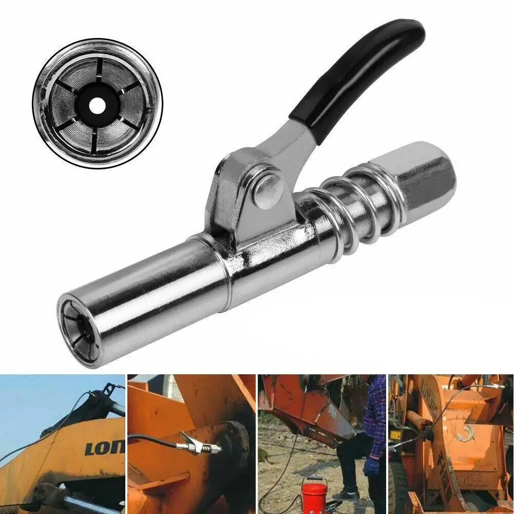 

Grease Gun Adapter Car Grease Coupler Lube Quick Release Lock On Coupling End High-pressure Oil Injection Nozzle
