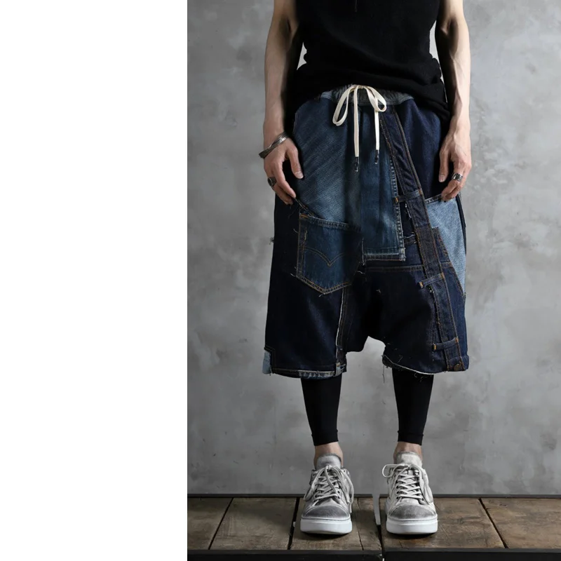 Рисунок 2 - Шорты-карго мужские джинсовые составного кроя