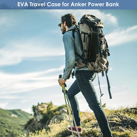 Противоударная дорожная сумка из ЭВА с веревкой для рук и карабином, жесткий чехол для Anker Prime 27650 мАч Power Bank 250 Вт