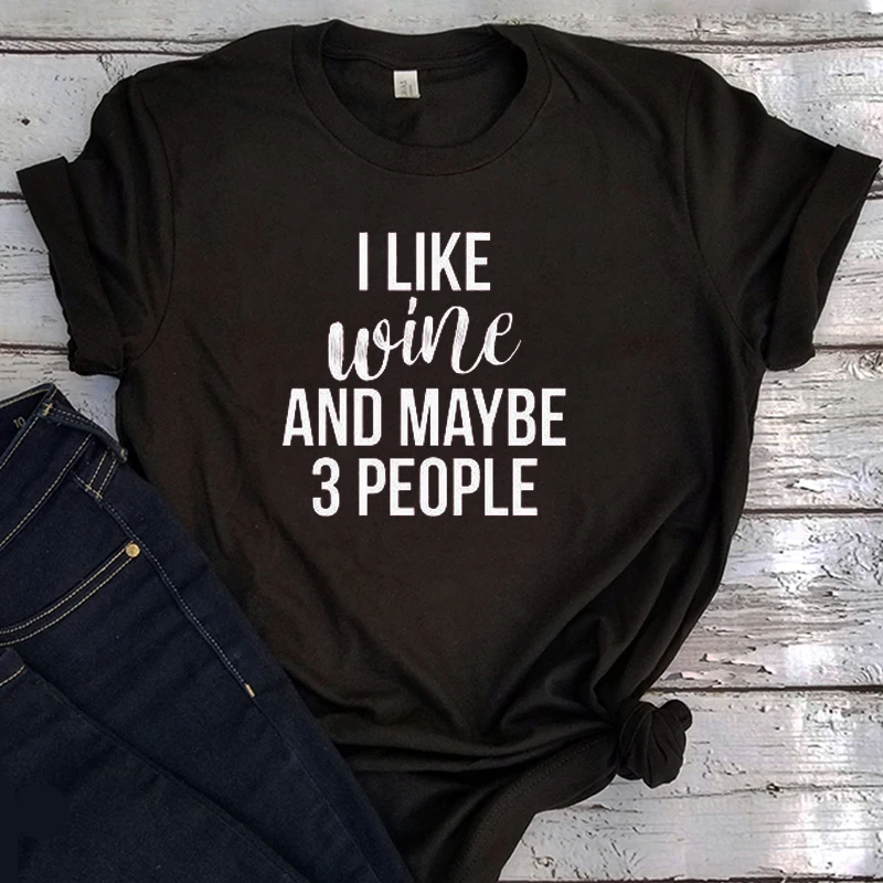 

Рубашка «I Like winetshirt», летняя Классическая модная женская одежда, 2022, футболки для девочек с рисунком Love, мультяшная рубашка, повседневная оде...