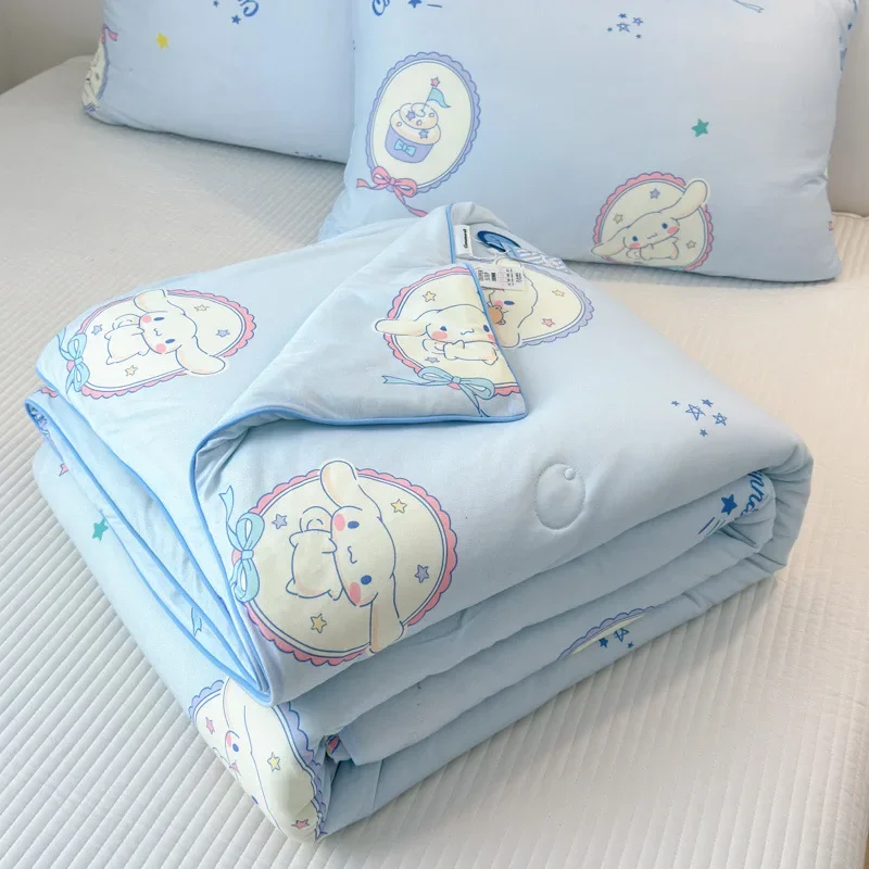 Летнее тонкое одеяло Sanrio класса А мягкое Kuromi Pachacco Cinnamoroll воздушное пододеяльник