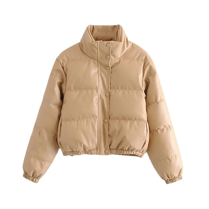 Winter Fahion Parkas for Women Coat Short Down Jackets for Women Female Faux Leather Bomber Jacket Elegant Femme Veste Coat