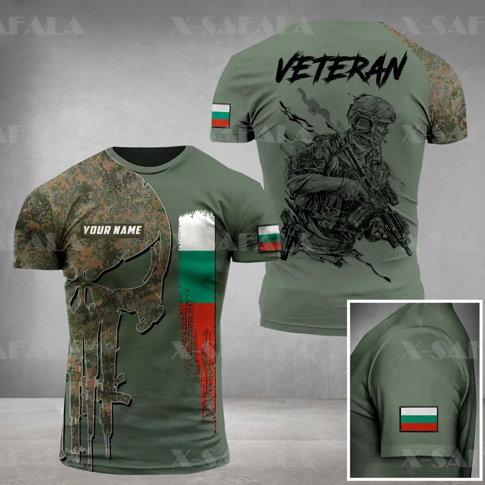 

Bulgaria Bulgarian Soldier-ARMY-VETERAN Country Flag 3D Printed High Quality T-shirt Summer Round Neck Men Female Casual Top-5