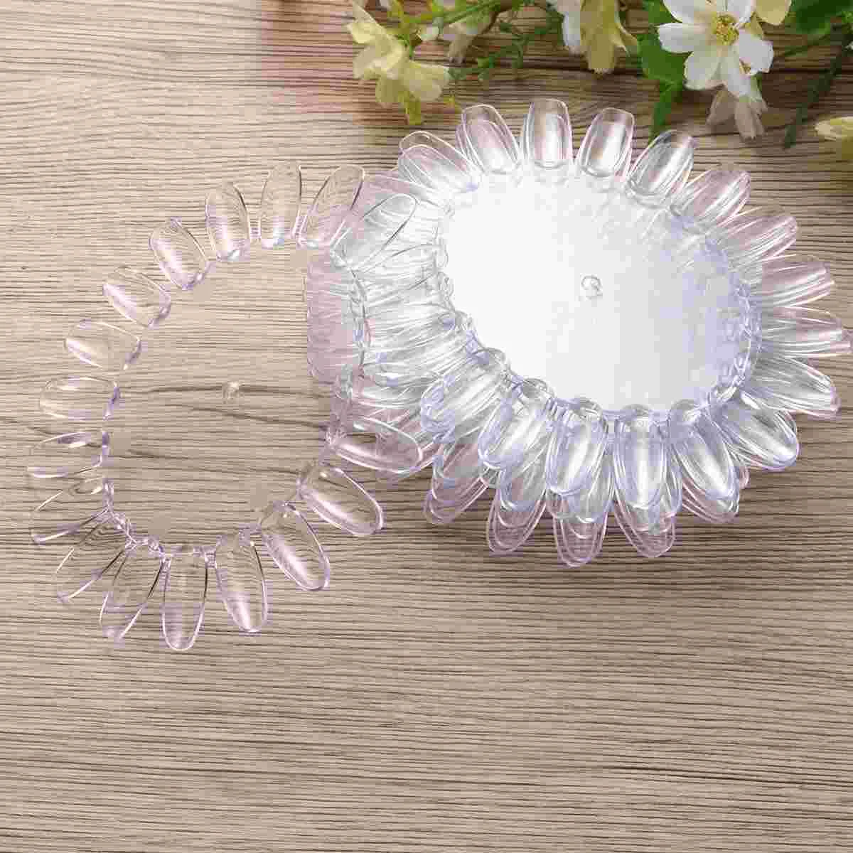 

10 Pcs Wheel Nail Display Rings White Nail Stickers Nail Color White Display Shelf Exercise Rack Nails Practice Kit