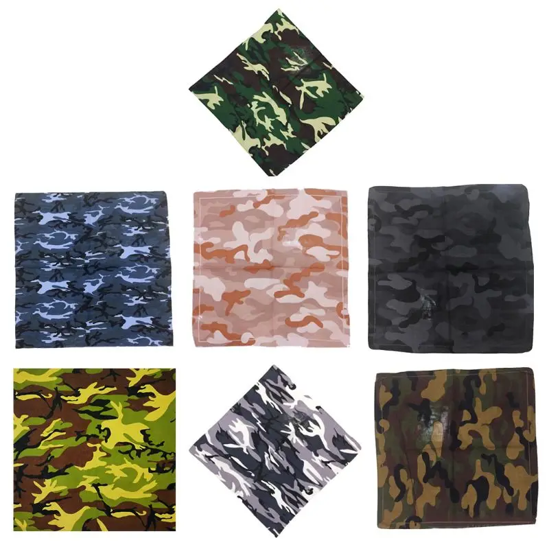 

Bandana Kerchief Unisex Hip Hop Camouflage Hair Band Neck Scarf Sports Wrist Wraps Head Square Scarves Handkerchief