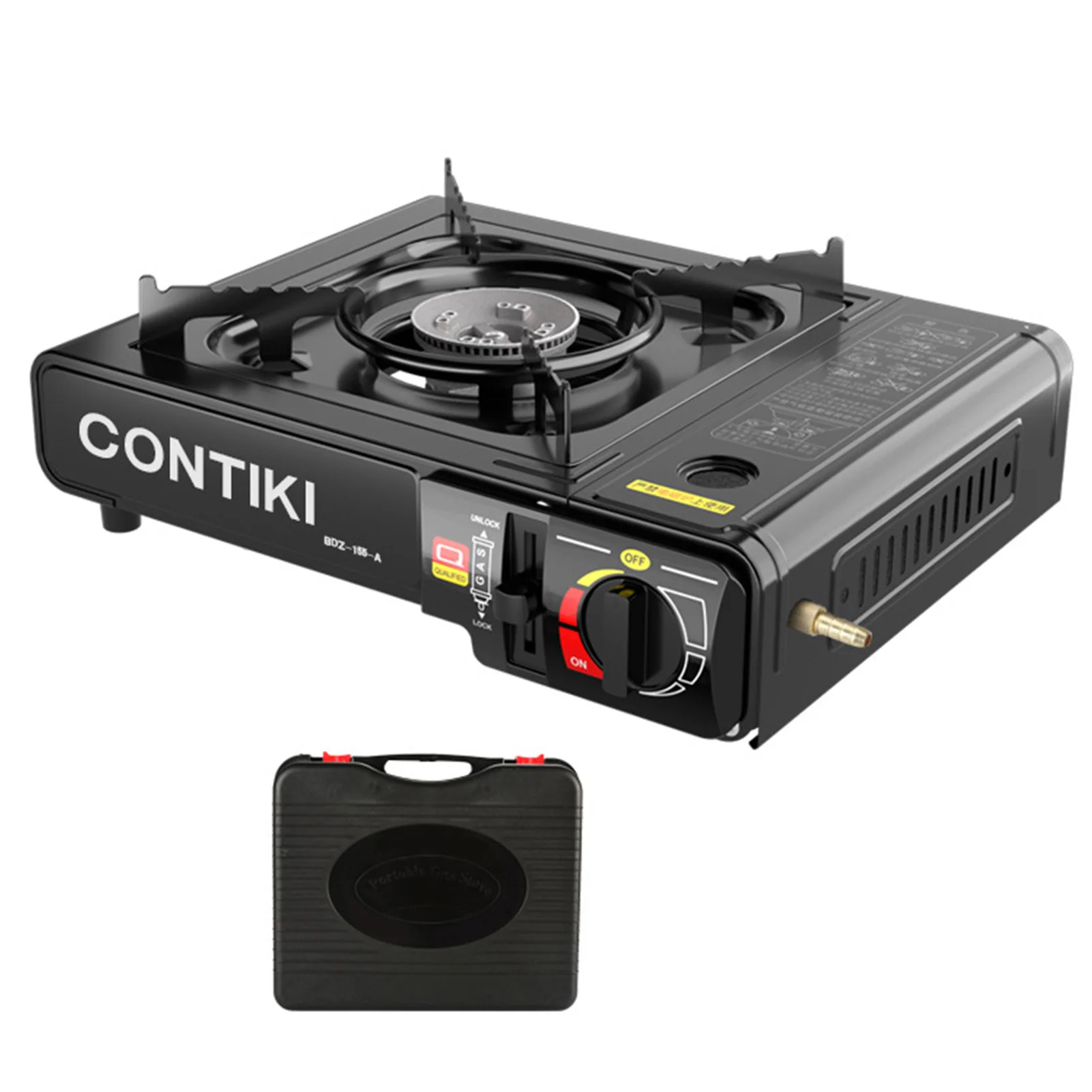 

Портативная Кассетная плита, уличная плита для кемпинга, портативная плита для кемпинга с низким энергопотреблением, регулируемая огнеупо...