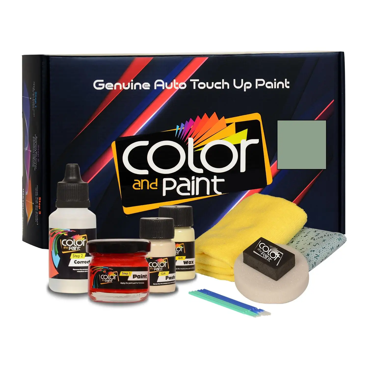 

Color and Paint compatible with Citroen Automotive Touch Up Paint - VERT MICA - KGU - Basic Care