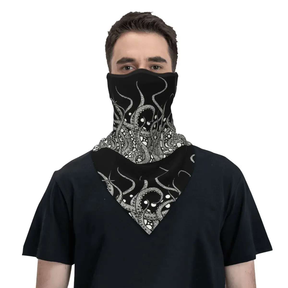 

Horror Monster Tentacles Cthulhu Neck Gaiter Men Women UV Face Shield Winter Bandana Scarf for Hiking