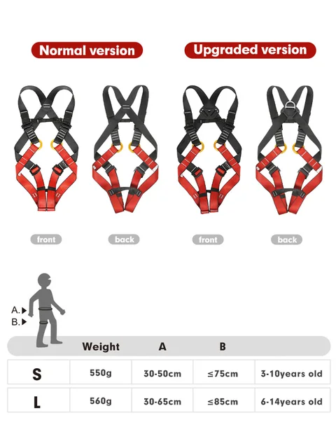 Kid's Safety Belt Child Full Body Harness Rock Climbing Children Safety Protection Kid Harness Outdoor Equipment Kits 2