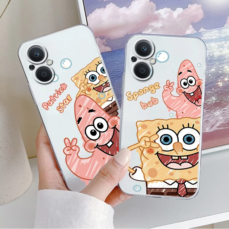 

SpongeBob SquarePants Phone Case For OPPO A5 A9 A53 Reno 7 6 5 4 2 Find X3 X2 Z Lite Neo Pro Plus SE transparent