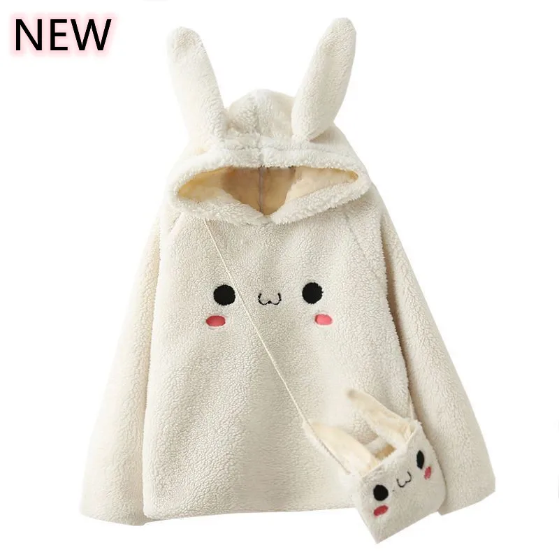 Толстовка Женская зимняя/весенняя с заячьими ушками | одежда