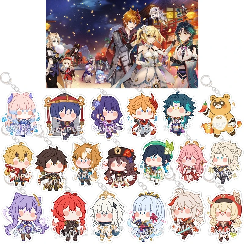 

Genshin Impact Yae Miko Kunikuzushi Scaramouche Kaedehara Kazuha Cosplay Keychain Accessories Key Chain Backpack Pendant Prop