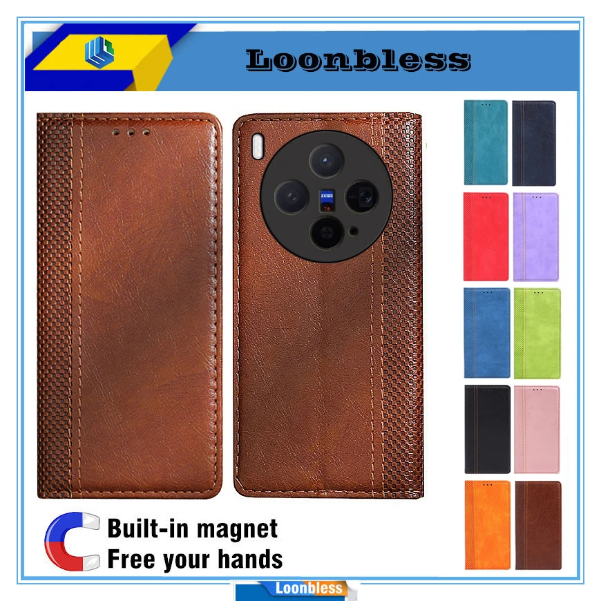 Фото Флип-кожаный чехол для телефона Vivo X300 Чехол Vivo X300 Pro Cover Global Version Wallet Shell Etui Vivo Case X300 5G X 300 Pro Capa №1