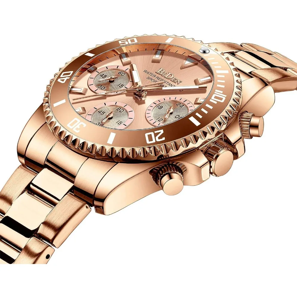 Часы BIDEN женские с хронографом водонепроницаемые аналоговые кварцевые деловые