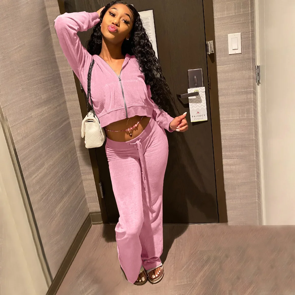 Зимний новый Корейский Бархатный Повседневный женский спортивный свитшот из