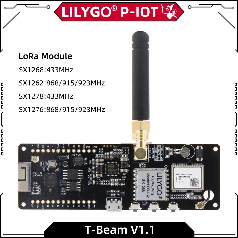 LILYGO® T-Beam V1.1 ESP32 LoRa модуль 433 МГц 868 МГц 915 МГц 923 МГц SX1268 SX1278 SX1262 SX1276