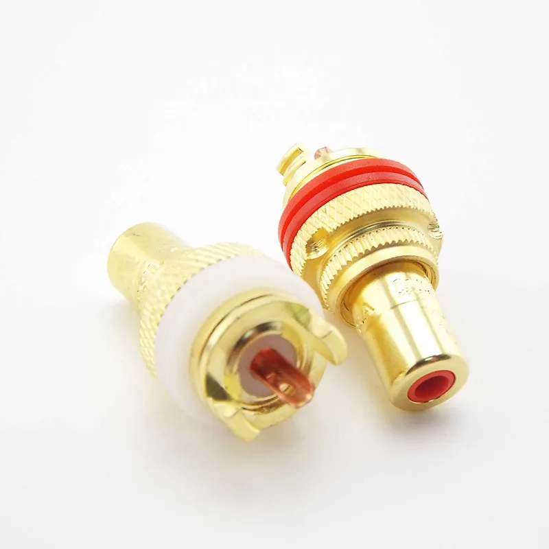 Gold RCA Jack HIFI терминалы Pom изоляция высококачественный переходник с внутренней