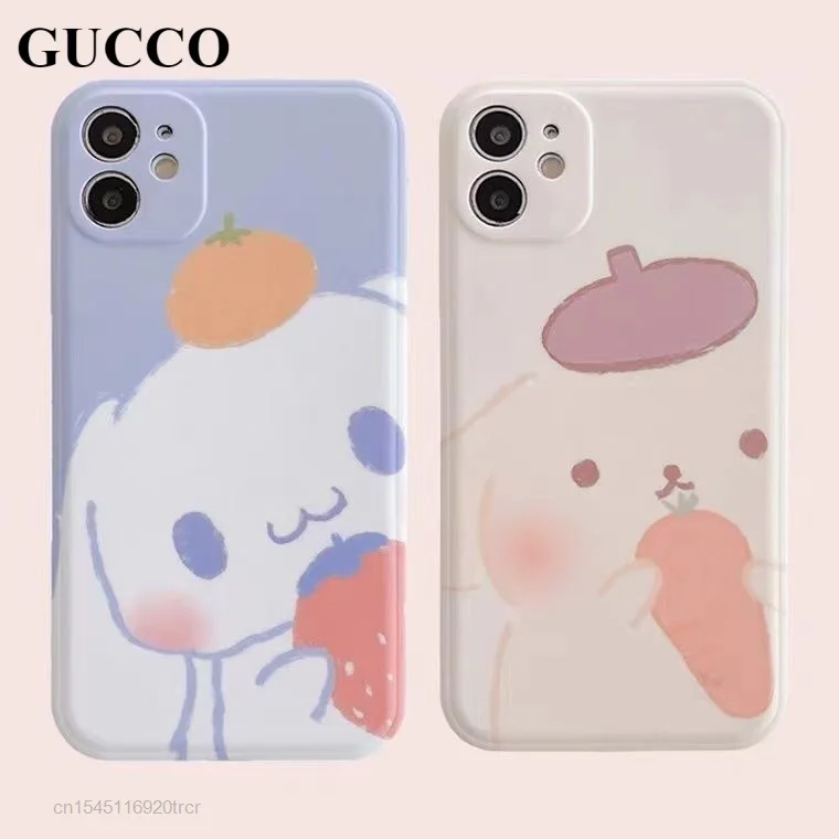 

Sanrio Cinnamoroll Pom Purin мультяшный чехол для Iphone 12 11 Pro Max 7 8 X XS XR SE 2020 Plus Kawaii мягкий чехол для девушки y2k