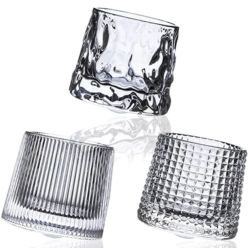 

Rotatable Old-Fashioned Glass Glass Suitable for Drinking Bourbon Cocktail Cognac