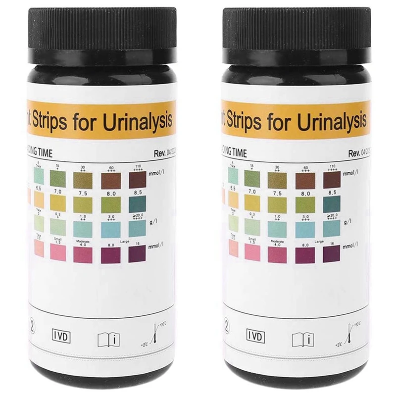 

VANSFUL 2X In Vitro Urine Testing 4 Test Items: Glucose, PH, Protein, Ketone Body Urine Specimen Test Strip Test Paper