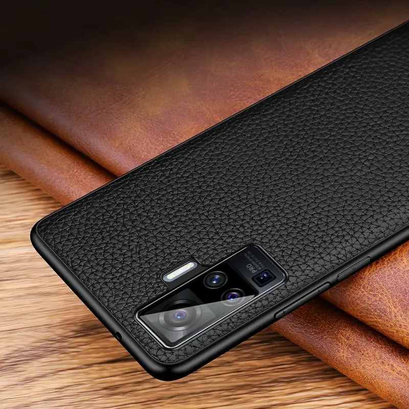 Genuine Leather Case For Vivo X50 Pro X50pro Case Cover Anti Knock Full Protective Etui Coque For Vivo X50 Casing Soft Fundas