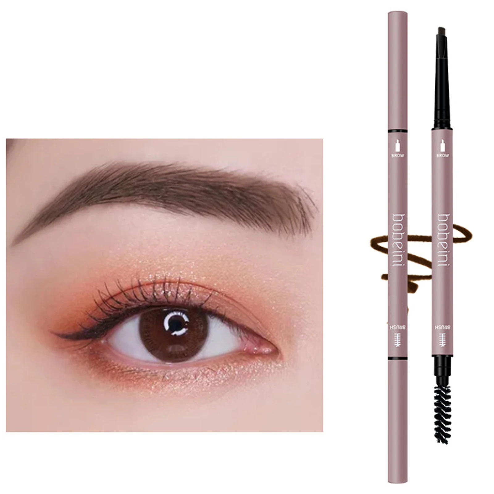 

3D Ultra Fine Eyebrow Pencil Waterproof Sweat-proof Student Long Lasting Not Easy To Decolorize Double-headed Eyebrow Enhancers