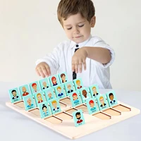 wooden cards guess who game wooden quick question family guessing game educational interactive game for boys and girls