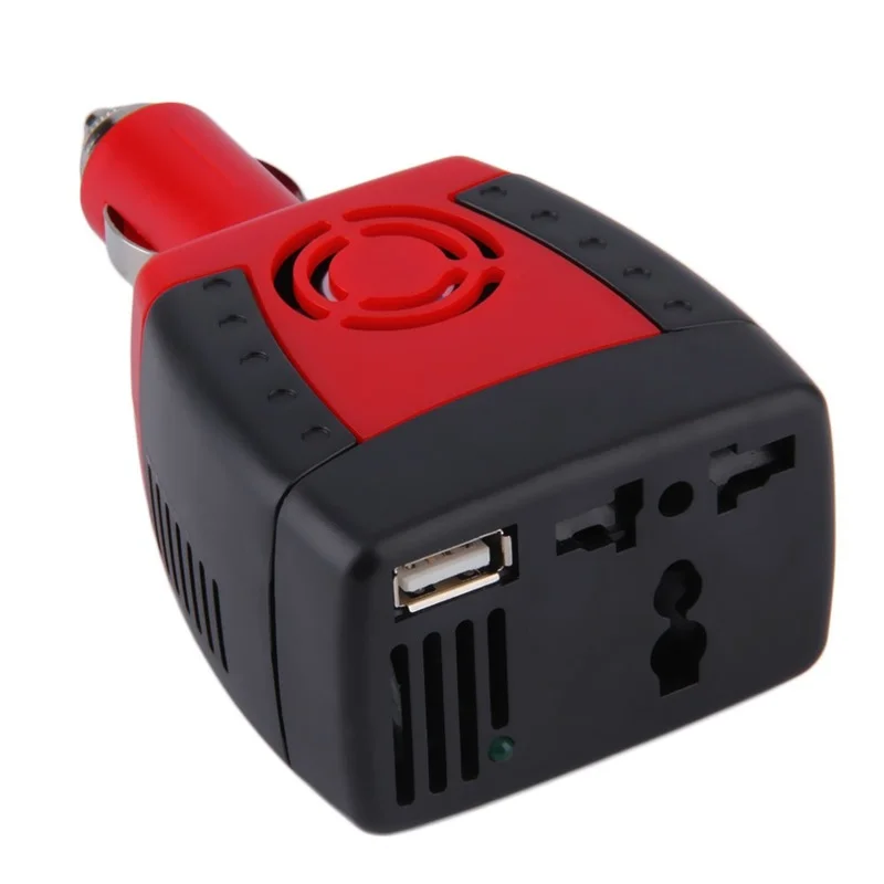 1pcs Cigarette Lighter Power Supply 150W 12V DC To 220V AC Car Power Inverter Adapter with USB Charger Port enlarge