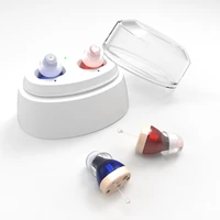 mini rechargeable hearing aids invisible digital cic adjustable tone sound amplifier portable deaf elderly digital hearing aid
