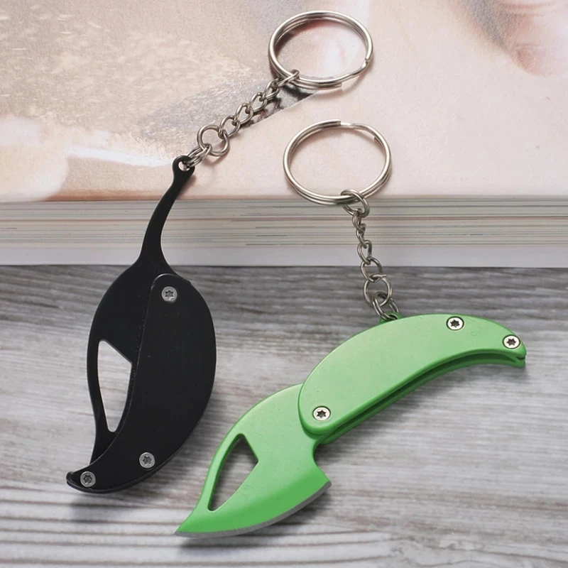 

Mini Zipper Keychain Knife Portable Outdoor Survival Emergency Tool Unboxing Foldable Stainless Steel EDC Key Ring