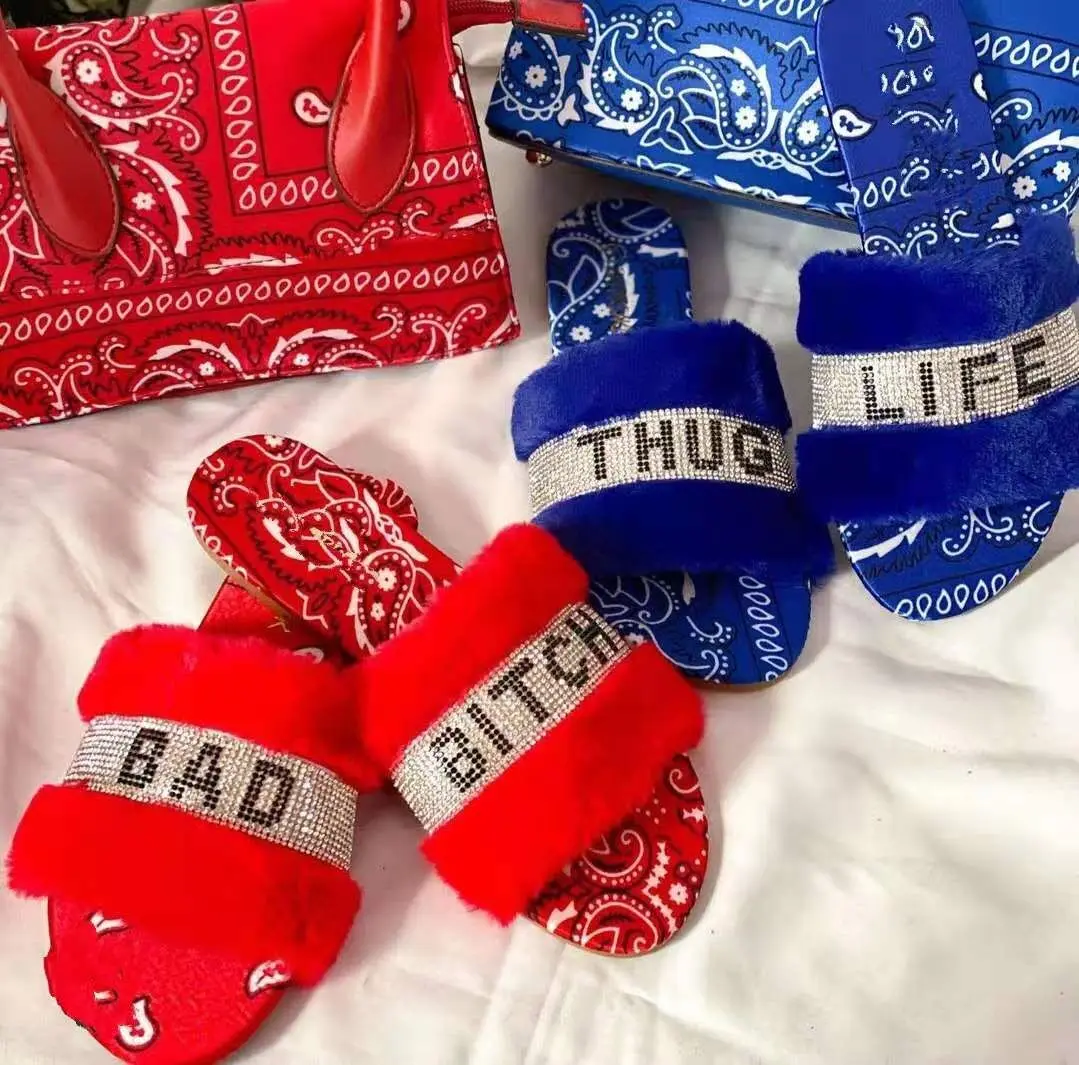 

2022 женские Стразы, украшения, пушистые тапочки, теплые тапочки, мягкая женская обувь со стразами, женская обувь